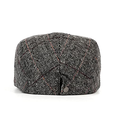 2 Pack Men's Plaid Cotton Flat Newsboy Ivy Cabbie Golf Gatsby Cap Hat - color: 654bg