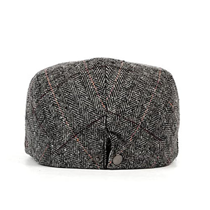 2 Pack Men's Plaid Cotton Flat Newsboy Ivy Cabbie Golf Gatsby Cap Hat - color: 654bg