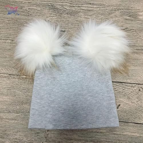 Furryvalley Faux Fur Pompom 6pcs DIY Crafts Fluffy Balls for Hat Shoes Scarves with Snap Fastener Removable Knitting Hat Horse Riding Hat Silk Accessories 6 Inch Extra Large (Color 1#) - color: Color 1#