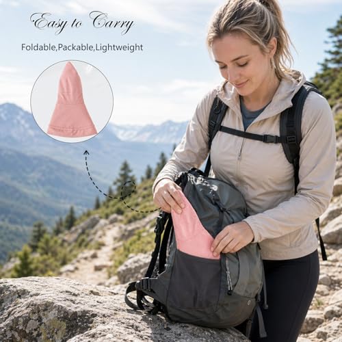 Women Wide Brim Sun Protection Hat Summer Fishing Hats - color: M2822-pink