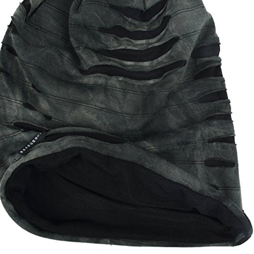 Mens Slouch Hollow Beanie Summer Skullcap B090 - color: Grey