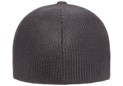 Flexfit 6511 Fitted Mid-Profile Stretchable Mesh Panels Trucker Cap - color: Charcoal, size: Small-Medium