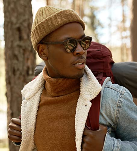 Fisherman Short Beanie Leon Roll up Trawler Classic Skullcap Hipster Beanie Warm Winter Hats Acrylic Ribbed Knit Cuff Daily - color: Khaki Fisherman Beanie