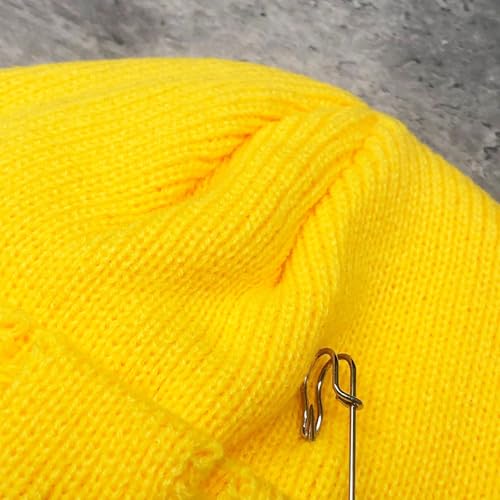Unisex Adult Hip-hop Distressed Beanie with Iron Ring Punk Grunge Knitted Ripped Hat - color: 3 Pcs C