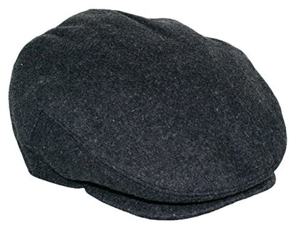 EPOCH Men's Herringbone Wool Tweed Newsboy Ivy Cabbie Driving Cap - color: 1581-charcoal, size: Large