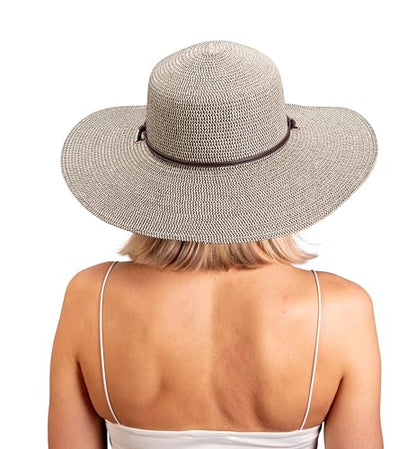 Sloggers Women's Wide Brim Braided Sun Hat with Wind Lanyard - UPF 50+ Maximum Sun Protection - color: Sage