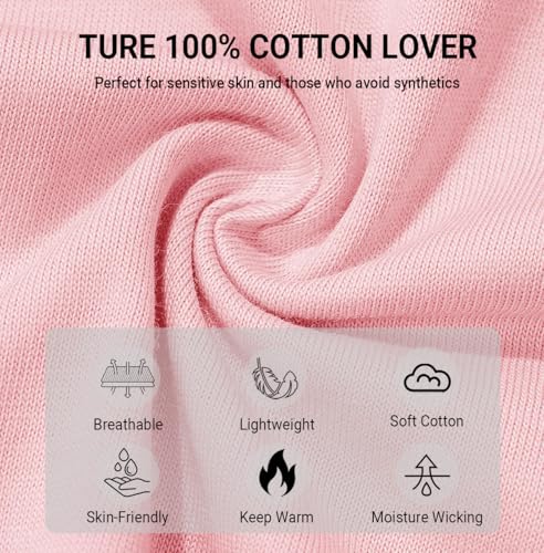 JarseHera 100% Cotton Slouchy Beanie for Women Men Soft Chemo Headwear Set - color: 2 Pcs,dusty Pink+pink