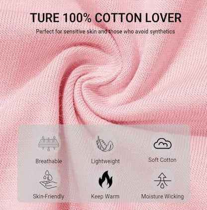 JarseHera 100% Cotton Slouchy Beanie for Women Men Soft Chemo Headwear Set - color: 2 Pcs,dusty Pink+pink