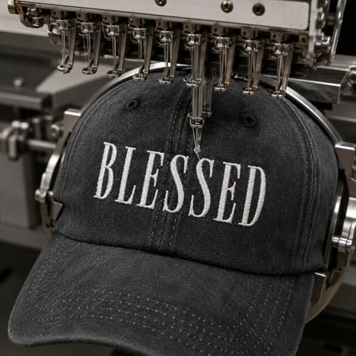 Man of God Husband Dad Embroidered Hat Camping Caps for Women - color: Blessed 24