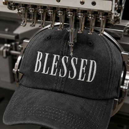 Man of God Husband Dad Embroidered Hat Camping Caps for Women - color: Blessed 24