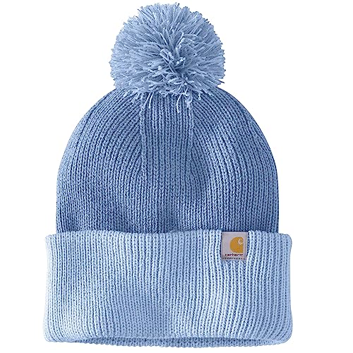 Carhartt Women's Knit Pom-Pom Cuffed Beanie - color: Skystone