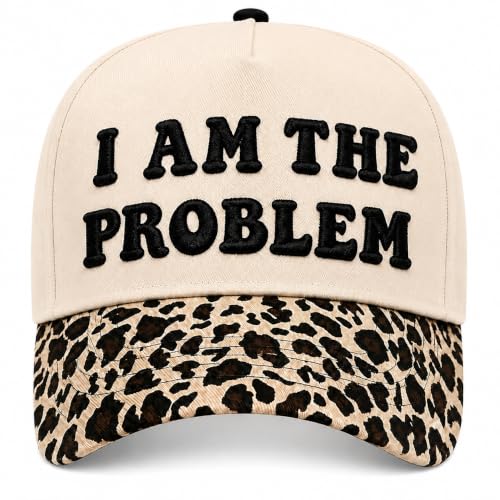 Embroidered Trucker hat for Women Men Baseball Hat Adjustable Unisex Cotton for Soccer Supporters - color: N-leopard Print