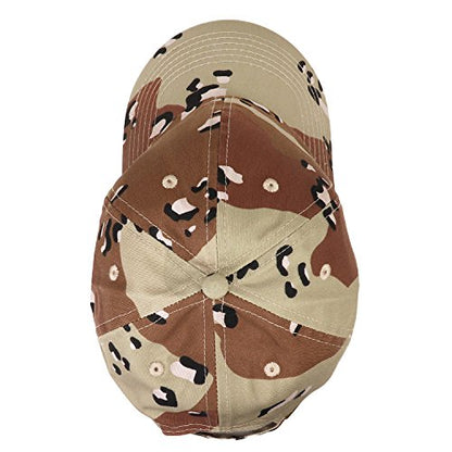 Falari Classic Baseball Cap Dad Hat 100% Cotton Soft Adjustable Size - color: Camouflage - Desert