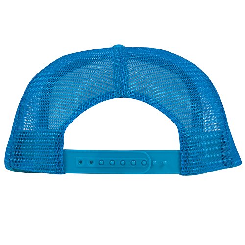 OTTO Neon Polyester Foam Front 5 Panel High Crown Mesh Back Trucker Hat - color: N.blu/Wht/N.blu