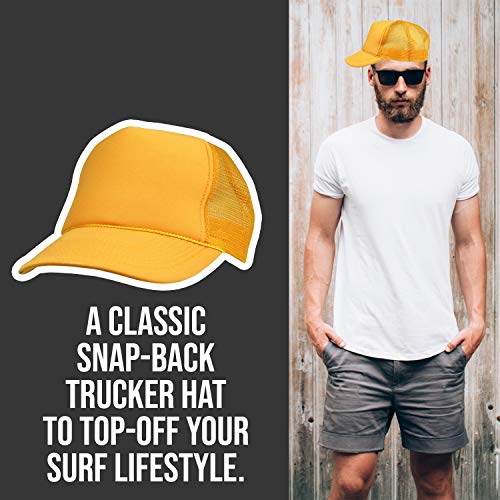 2 Packs Baseball Caps Blank Trucker Hats Summer Mesh Cap (2 FOR Price of 1) - color: Gold