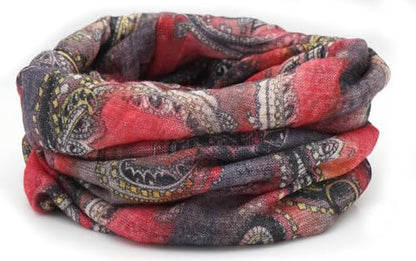 XYIYI Womens Chemo Headwear Hats Cotton Slouchy Beanie Cap Scarf - color: 2pcs Flower Brown Red