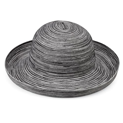 Wallaroo Hat Company Women's Sydney Sun Hat - UPF 30+ Sun Protection, Packable, Adjustable - Beach, Travel, Wide Brim - color: Black/White