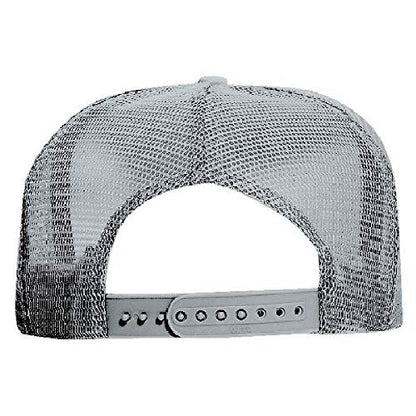 OTTO Polyester Foam Front 5 Panel High Crown Mesh Back Trucker Hat - color: Gray
