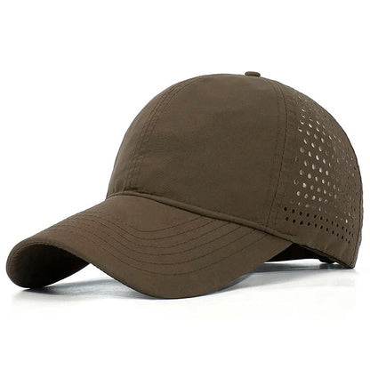 Gelante Men Women Waterproof Quick Dry Baseball Cap Run Hats Mesh Lightweight for Outdoor Sports - color: Coffee