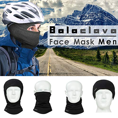 KOOLSOLY Ski Mask Balaclava Cold Weather Warm and Fleece Face Mask Neck Warmer Full Face Mask for Men&Women - color: Army Green