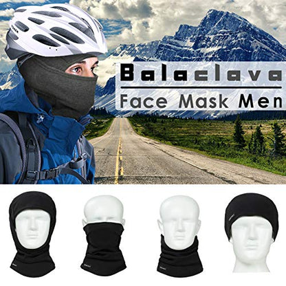 KOOLSOLY Ski Mask Balaclava Cold Weather Warm and Fleece Face Mask Neck Warmer Full Face Mask for Men&Women - color: Army Green