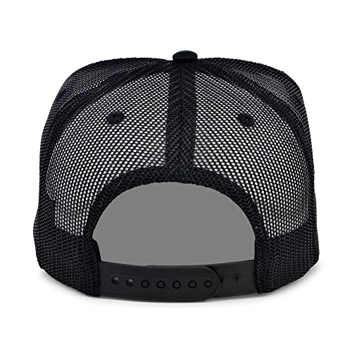 Lids Blank Basic Foam Trucker Adjustable Snapback Hat - color: White/Black