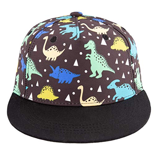 BAVST Kids Boy Girl Baseball Cap Baby Sun Hat Adjustable Toddler Trucker Hats with Flat Brim for Summer Outdoor - color: Dinosaur, size: 1-2T