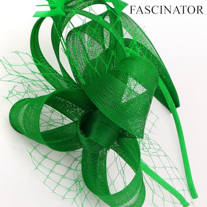 Fascinators Hats for Women, Fascinator Headband Tea Party Hat - color: Green