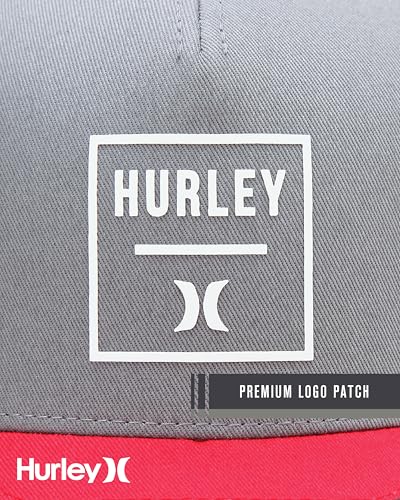 Hurley Mens Trucker Hat Fairway Mesh Trucker Hat, Quick Dry Snapback - color: Dark Grey