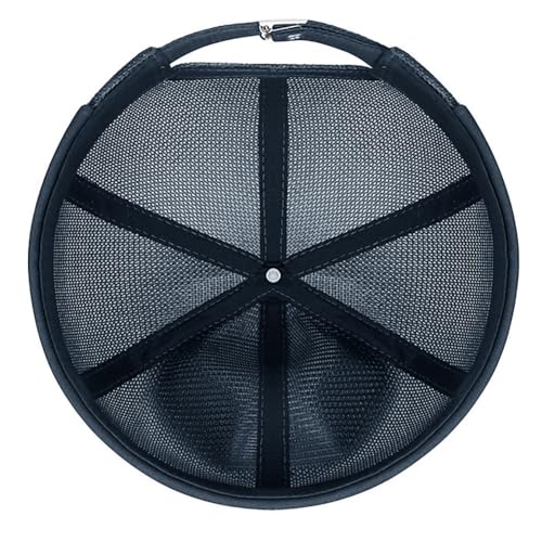 Mens Mesh Brimless Cap with No Brim, Summer Docker Cap Beanie Hat Flip Sailor Skullcap Breathable - color: Navy Blue 2