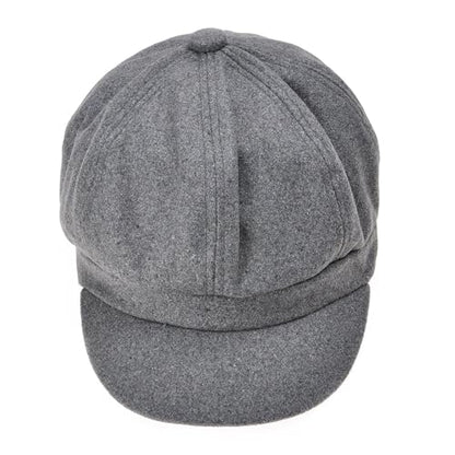 ZLYC Women Classic Newsboy Cap Visor 8 Panel Gatsby Cabbie Paperboy Hat - color: Gray