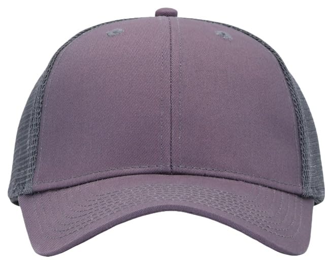 Mens Mesh Snapback Trucker Hat Baseball Cap, Fits OSFM&XXL Head - color: Dark Grey, size: Medium-Large