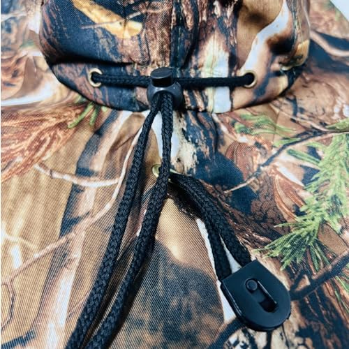 Packable and Adjustable Mesh Boonie Sun Hat with Neck Flap - color: Brown Pine Hardwoods Camo
