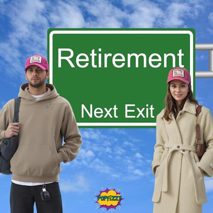 Popfizzy Funny Hats for Men and Women, Fun Adult Baseball Cap, Funny Birthday Gifts for Women and Men, Cool Dad Hat Gift Idea - color: Retired Not Expired (Red)