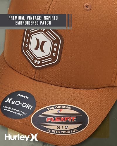 Hurley Mens Moisture-Wicking Quick-Dry Curved Bill Baseball Cap - color: Terra Cotta