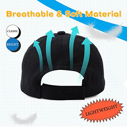 Peecabe Plain Toddler Baseball Hat Unisex Cotton Kids Trucker Hat Adjustable Baby Boys Sun Caps Girls Baseball Cap 1-5Y - color: Black, size: 6-24 Months