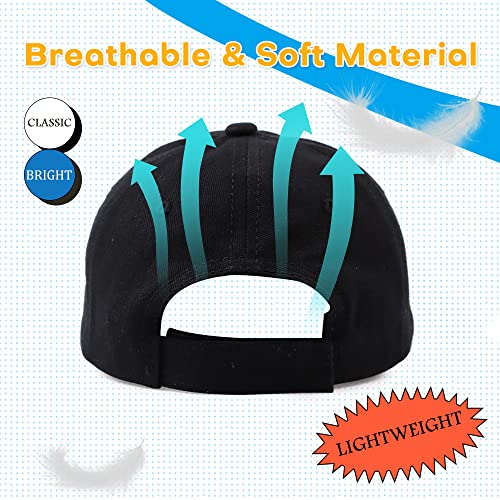 Peecabe Plain Toddler Baseball Hat Unisex Cotton Kids Trucker Hat Adjustable Baby Boys Sun Caps Girls Baseball Cap 1-5Y - color: Black, size: 2-4T