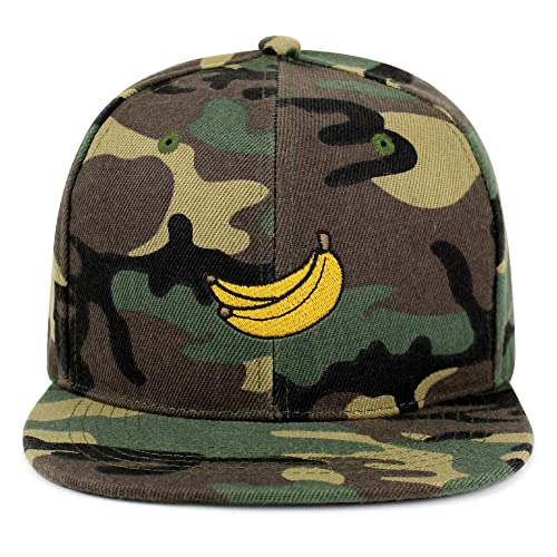JPAK Banana Fruit Hip-Hop Snapback Hat Embroidered Baseball Cap Monkey - color: 14. Woodland Camo