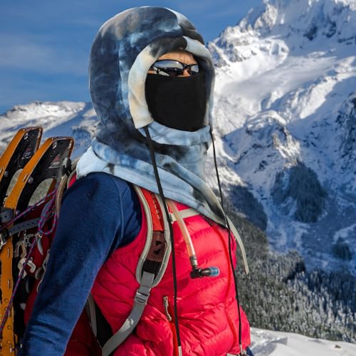 Achiou Ski Mask, Winter Balaclava Warm Windproof Face Cover Men Women - color: Navy Blue
