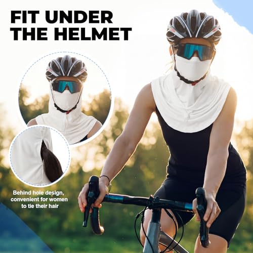 Funtery 4 Pack Cooling Balaclava Mask - color: Black, White, Navy Blue, Green