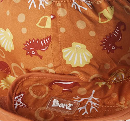 Baby BanZ UV Reversible Bucket Hat - color: Orange Tide, size: 2