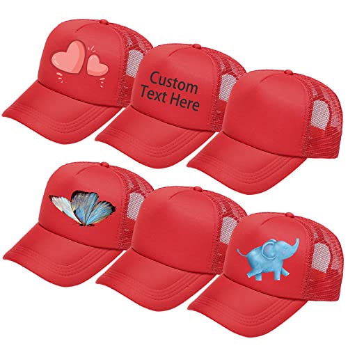 Ultrafun 6 Pack Kids Trucker Hat Boys Girls Baseball Hat - color: 6pack-red