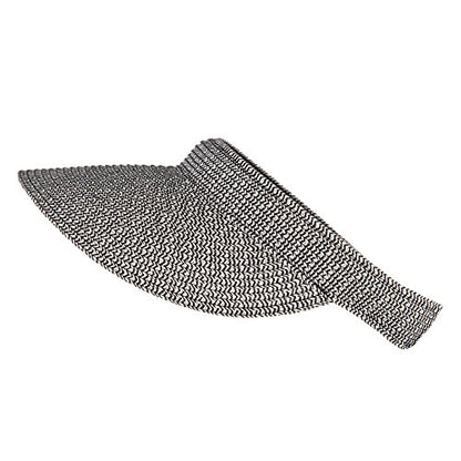 UPF 50+ Paper Braid Clip On Visor - color: Black White