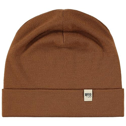 100% Merino Wool Cuff Beanie - Warm Winter Hat - Novelty Beanie - Toque - color: Golden Brown