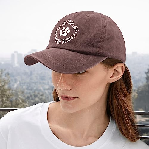 Funny Dogs Lover Caps Dad Hat, Graphic Dad Hats for Women - color: Wine Red