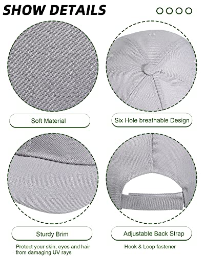 Handepo 24 Baseball Caps Adjustable - color: Grey