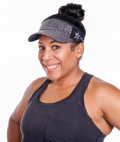 Sparkle Headsweats Running Visor - color: Gunmetal