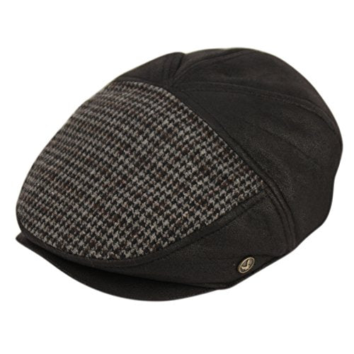 EPOCH Men's Contemporary Winter Wool Newsboy Ivy Hat - color: Iv2328black, size: Small-Medium