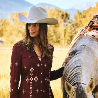 Stetson 7540 Skyline 6X Fur Cowboy Hat - color: Silver Grey, size: 7 3/4