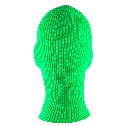 Super Z Outlet Knit Sew Acrylic Outdoor Full Face Cover Thermal Ski Mask One Size Fits Most - color: Neon Green
